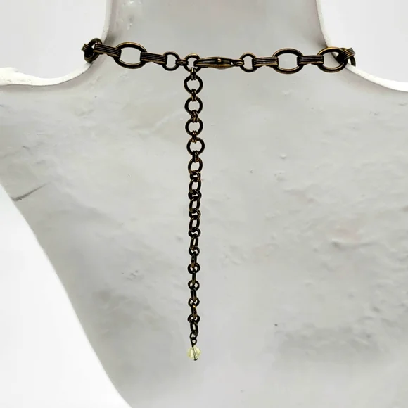 Sorrelli Rose Quartz + Aurora Borealis Swarovski Crystal Oval Statement Necklace - Picture 11 of 13